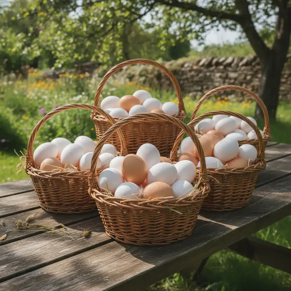 Volle Eierkörbe im Sommer